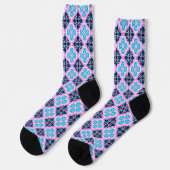 Chaussette Bleu Et Rose Argyle (Gauche)