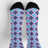 Chaussette Bleu Et Rose Argyle (Haut)
