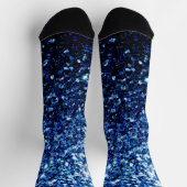Chaussette Bleu foncé brillant faux parties scintillant scint (Haut)