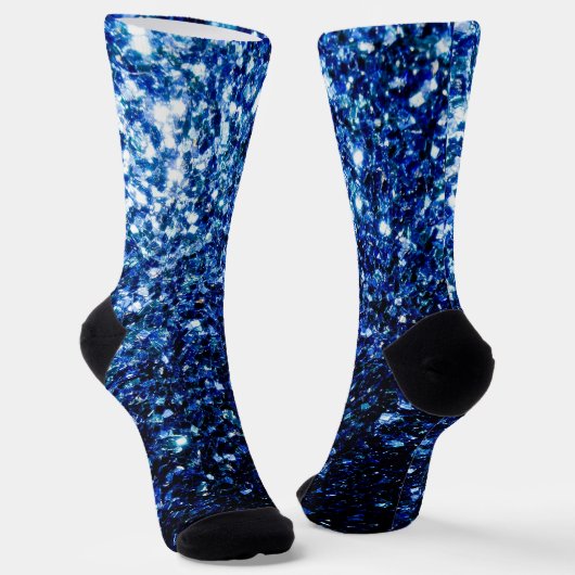 Chaussette Bleu foncé brillant faux parties scintillant scint (Angulaire)