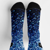 Chaussette Bleu foncé foncé brillant parties scintillant scin (Haut)