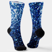 Chaussette Bleu foncé foncé brillant parties scintillant scin (Angulaire)