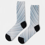 Chaussette Bleu gris rayé élégant (Gauche)