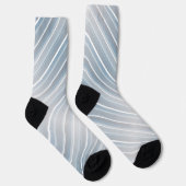 Chaussette Bleu gris rayé élégant (Droite)