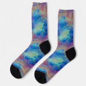 Chaussette Bleu Mauve Blanc Pearly Floatls (Gauche)