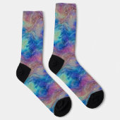 Chaussette Bleu Mauve Blanc Pearly Floatls (Droite)