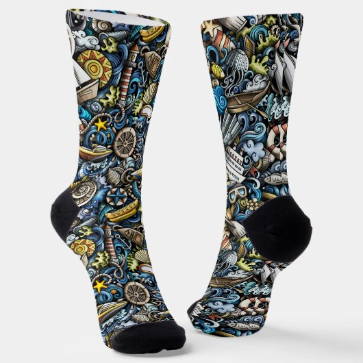 Chaussette Bleu Nautique (Angulaire)