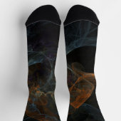 Chaussette Bleu or et gris abstrait (Haut)