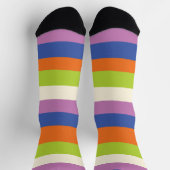 Chaussette Bleu, orange, violet, vert et (Haut)