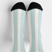 Chaussette Bleu pâle et blanc, bandes verticales (Haut)