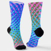 Chaussette bleu pourpre jaune vert (Angulaire)