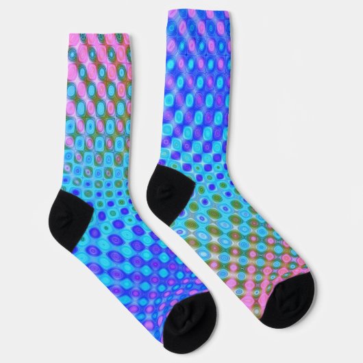 Chaussette bleu pourpre jaune vert (Droite)