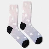 Chaussette Bleu rose doux Pastel pétillant bokeh Abstrait (Droite)