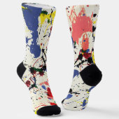 Chaussette Bleu Rouge Peinture noire (Angulaire)