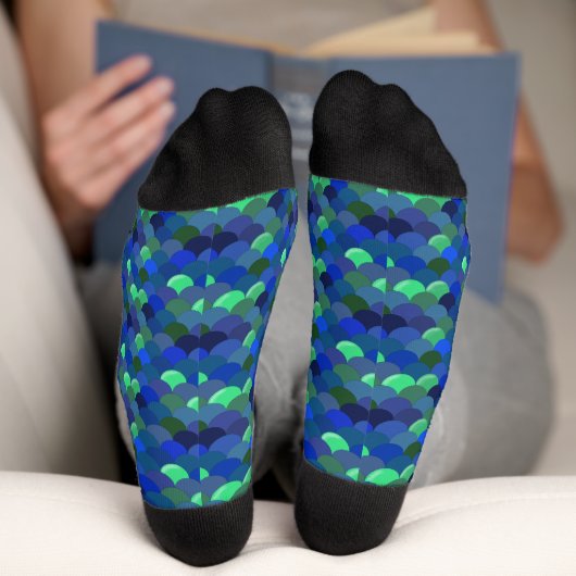Chaussette Bleu teint peau mermade (Fond)