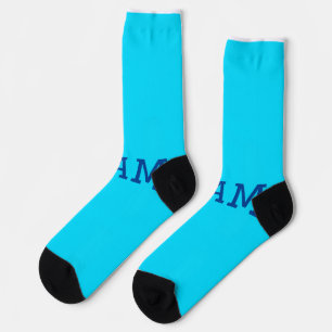 Chaussette Bleu violet ajouter un nom de texte retour à l'éco