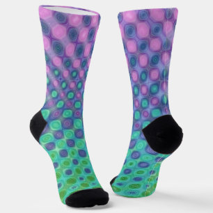 Chaussette Bleu Violet Jaune Vert