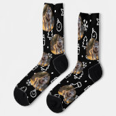 Chaussette Blob de photo personnalisé - Husky d'hiver  (Gauche)