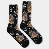 Chaussette Blob de photo personnalisé - Husky d'hiver  (Droite)
