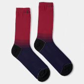 Chaussette Bloc de couleur bleu marron rouge bleu marine (Droite)