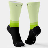 Chaussette Bloc de couleur noir foncé clair personnalisé (Angulaire)