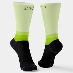 Chaussette Bloc de couleur noir foncé clair personnalisé