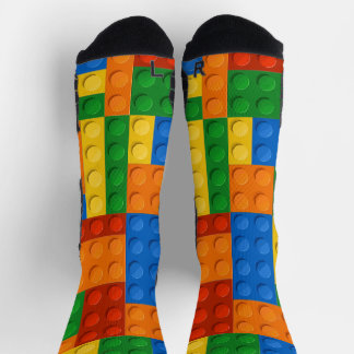 Chaussette Blocs de construction Motif peau Jouet Briques de