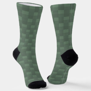 Chaussette Blocs de couleur vert pastel foncé