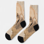Chaussette Bloodhound Peinture - Joli chien d'origine art (Gauche)