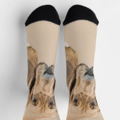 Chaussette Bloodhound Peinture - Joli chien d'origine art (Haut)