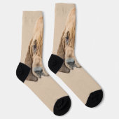 Chaussette Bloodhound Peinture - Joli chien d'origine art (Droite)