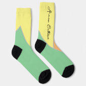 Chaussette Bloque de couleur pastel moderne menthe et pêche a (Droite)