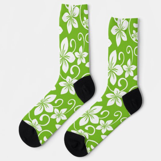 CHAUSSETTE BLUE HAWAII (LIME) (Gauche)