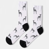 Chaussette Blue Italian Greyhound mignon Motif de dessin de c (Gauche)