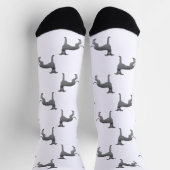 Chaussette Blue Italian Greyhound mignon Motif de dessin de c (Haut)