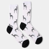 Chaussette Blue Italian Greyhound mignon Motif de dessin de c (Droite)