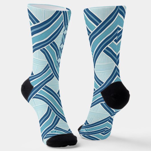 Chaussette Blue Lines Pattern (Angulaire)