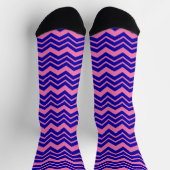 Chaussette Blue Pink Chevron Zigzag Design  (Haut)
