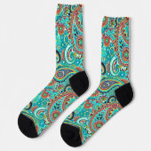 Chaussette Blue Red Yellow Paisley (Gauche)