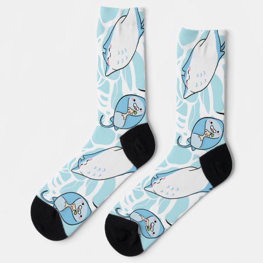 Chaussette Blue Stingray sous l'eau (Gauche)