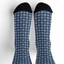 Blue Tatreez Henna Thobe Motif