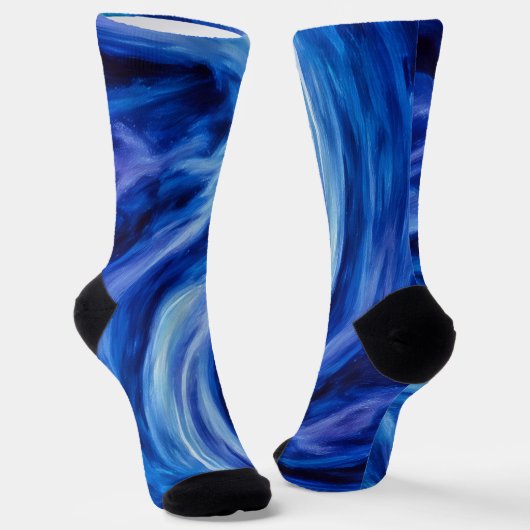 Chaussette Blue Tornado Vent Art Chaussettes folles (Angulaire)