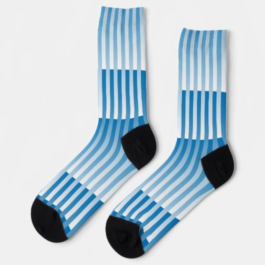 Chaussette Blue White Striped Pattern (Gauche)