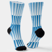 Chaussette Blue White Striped Pattern (Angulaire)