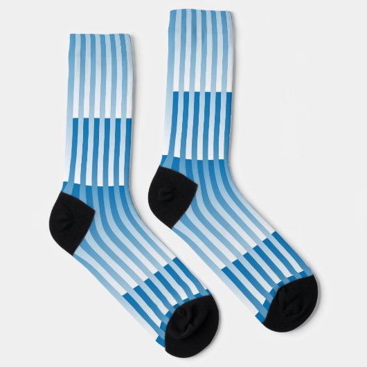 Chaussette Blue White Striped Pattern (Droite)