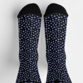 Chaussette Blueberry Motif Nom personnalisé Black Blue (Haut)