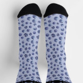 Chaussette Blueberry Motif Nom personnalisé Bleu (Haut)