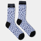 Chaussette Blueberry Motif Nom personnalisé Bleu (Droite)