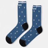Chaussette Bluestar | Nom personnalisé (Gauche)
