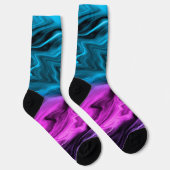 Chaussette Blurred arrière - plan à la mode pourpre et bleu s (Droite)